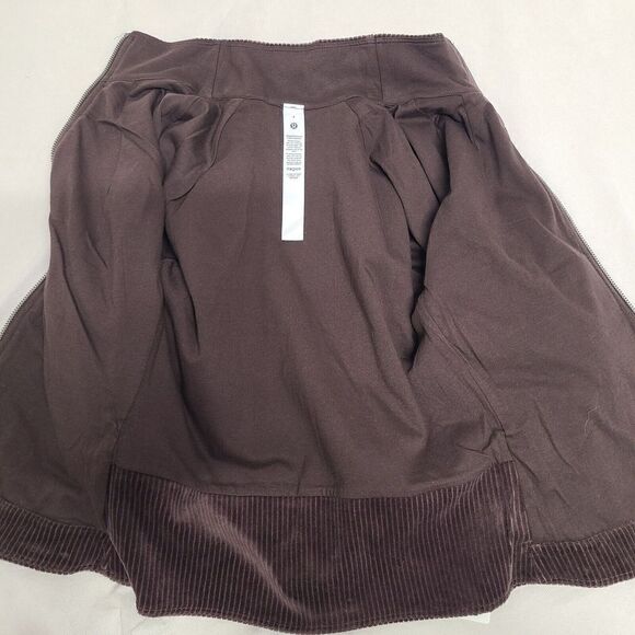 Lululemon Scuba Track Jacket Velvet Cord ESPR Brown Women's Size 4 NWT - Picture 6 of 12